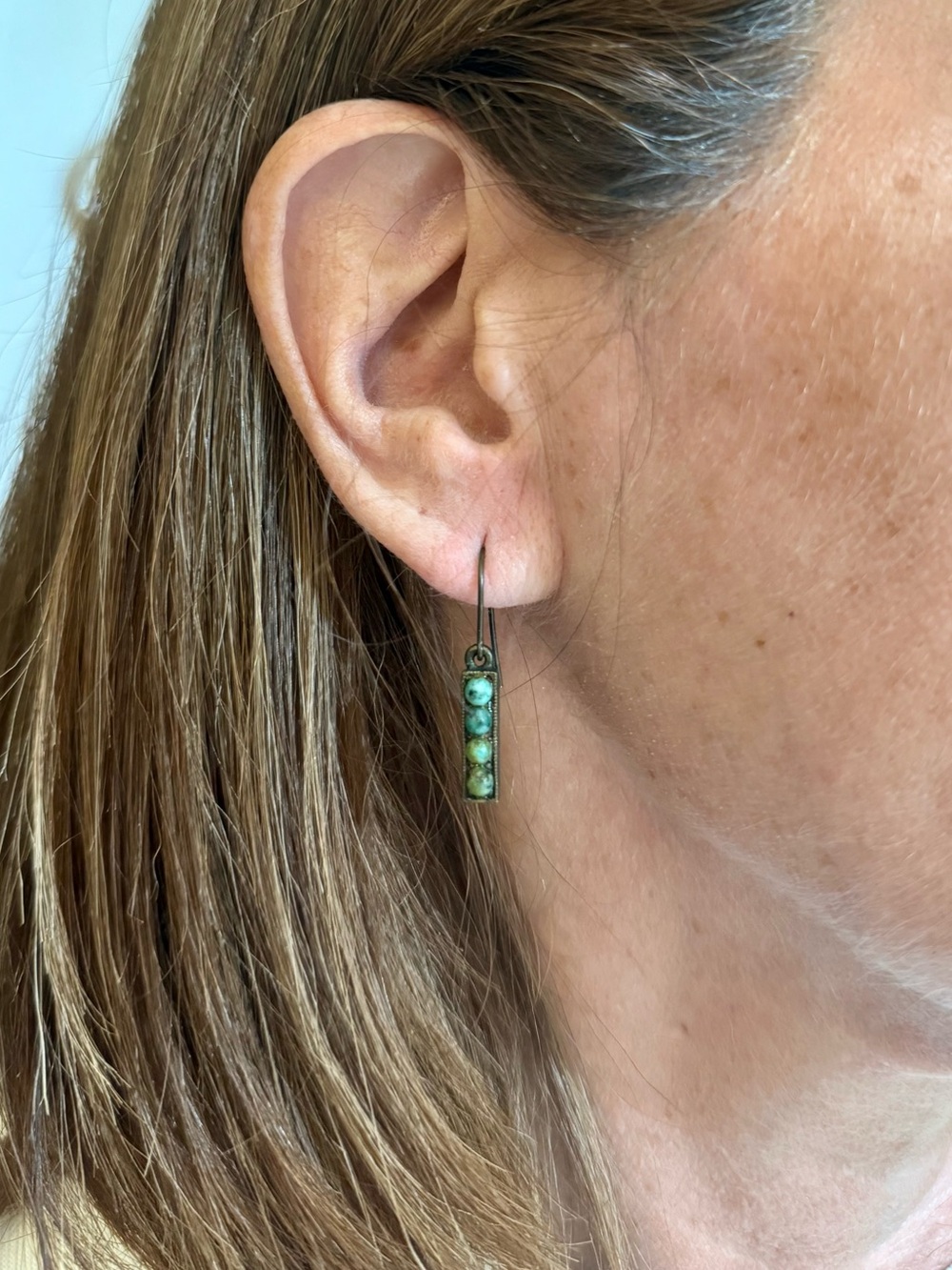 Rebel Designs Small Rectangle Drop Earrings